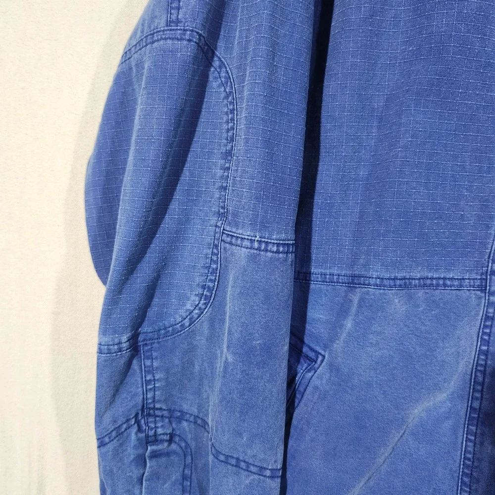 VTG Nike ACG Blue Ripstop Workwear Jacket Men L Fleece Blanket Lined Zip Up 90s